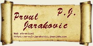 Prvul Jaraković vizit kartica